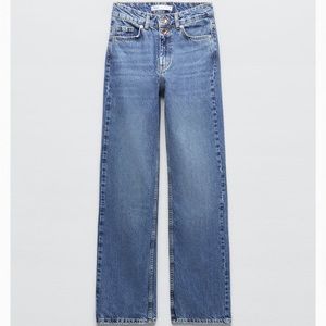 ZARA Z1975 STRAIGHT LEG LONG LENGTH HIGH RISE JEANS